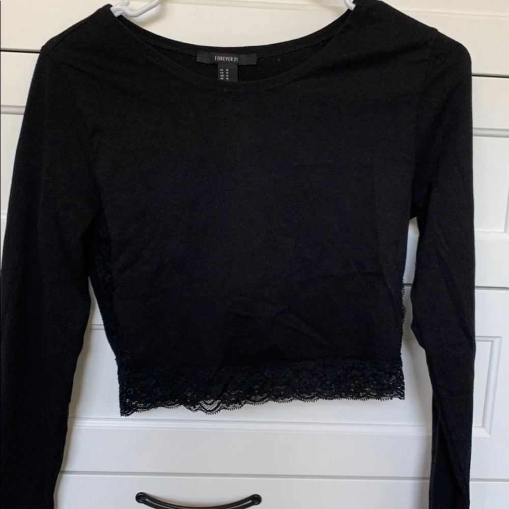 long sleeve crop top